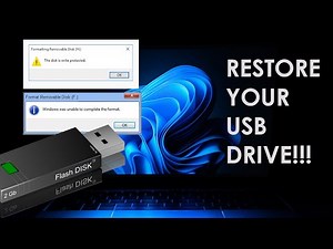 How to Fix Windows Was Unable to Complete the Format//the disk is write protected