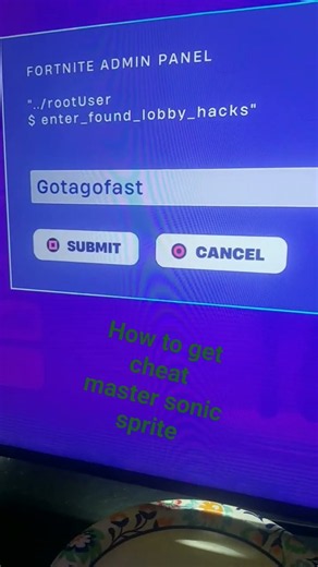 how to get cheat master sonic sprite #foryou #fortnite
