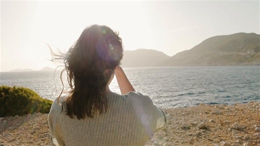 Autumn, Girl, Back View. Free Stock Video