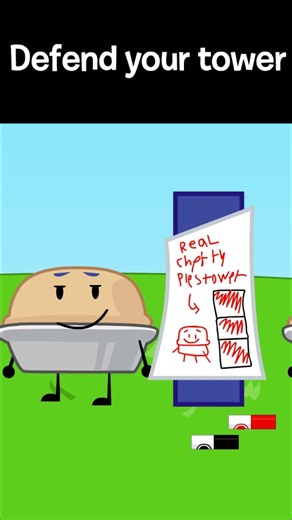 PIE 3 Defend Your Tower! #bfdi #shorts