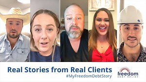 These are the winners of the #MyFreedomDebtStory contest for Freedom Debt Relief graduates. 👇 You can read more about the contest and the winners on our blog: https://www.freedomdebtrelief.com/blog/myfreedomdebtstory-the-story-the-contest-and-the-winners/ | Freedom Debt Relief