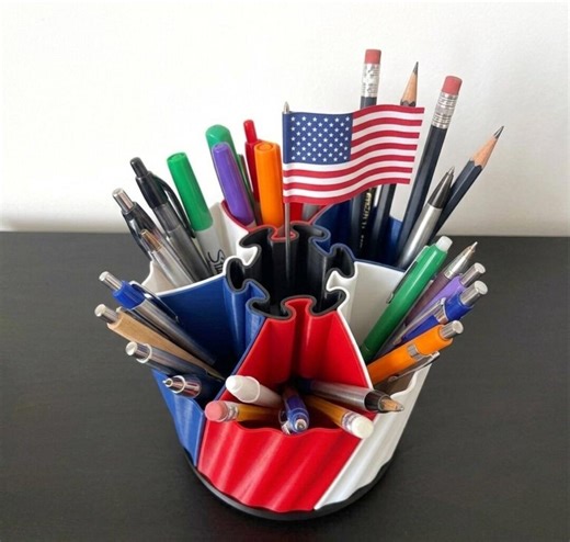 Modular Rotating Desktop Organizer. Pen Holder. Digital Download. STL - Etsy
