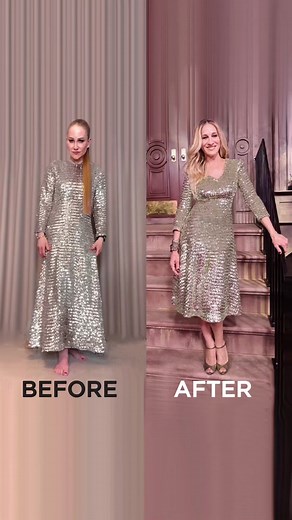Vintage Sequin Dress Refashion | Shoulder Definition Magic!