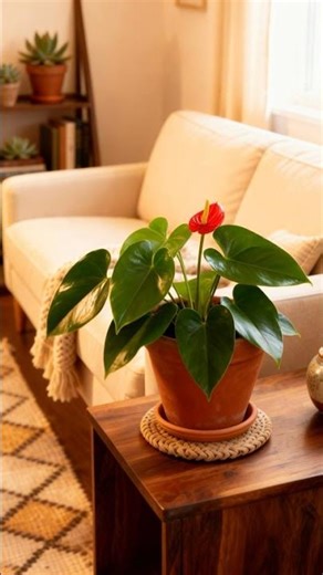 Red Anthurium: Incredible time-lapse of its growth in the living room | 4K