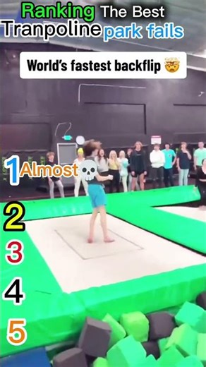 Ranking The Craziest Trampoline Park Fails 🤣 #shorts