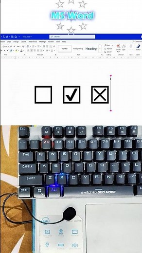 ☑️ Insert Checkboxes in MS Word with ONE Keyboard Shortcut 😱 (Empty, ✔️, ❌) #keyboard #tricks #tips