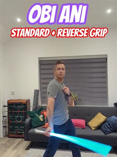 This lightsaber spin alternates between standard and reverse grip Obi Ani techniques, with two different fingertip grip switches linking them together. I find a thin hilt is much easier to do the fingertip switch out of reverse grip. #starwars #starwarslightsaber #lightsaber #lightsaberspins #jedi @All Sabers