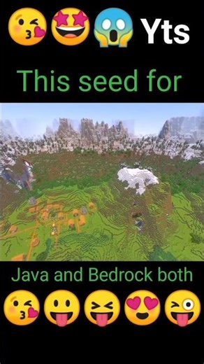 Tallest Mountains🏔️ spawn seed for Bedrock or Java both #minecraft #shortvideos #shorts #trending
