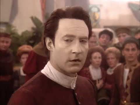 Star Trek:TNG - Data shows off his ultra human strength to primitive aliens(commander ,Data, )