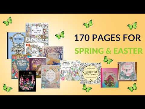 Spring & Easter Coloring Inspiration | 170 pages from 22 Books #inspiration #coloringbook