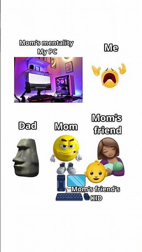 Mom's mentality on my PC 😡 🤬 🔥 #meme #funny #comedy #mom #mentality #pc #shorts #emotiguy