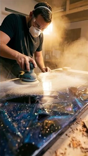 Broken Glass Become Galaxy Table Glass #shorts