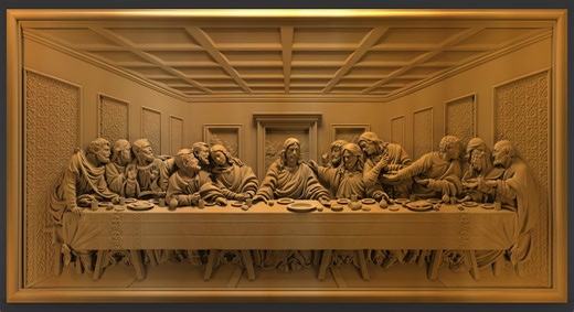 The Last Supper 3D Relief – STL File for CNC/3D Printer – Religious Wall Art - Etsy