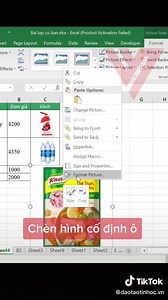 Cách Chèn Hình Cố Định Trong Ô Excel