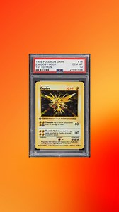 2.2K views · 95 reactions | Only 134 PSA 10s of this iconic English Zapdos Pokémon card exist and here is one of them. Now available on Fanatics Collect 欄 #Pokémon #PokémonTCG | Fanatics Collect | Facebook