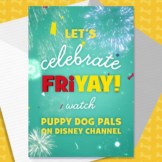 FRiYAY is almost here, and you’re invited to celebrate with a pug-tastic new episode of Puppy Dog Pals! Will you be joining in on all the fun? FRiYAY @ 9a on Disney Channel #DisneyJuniorFRiYAY | Disney Jr.