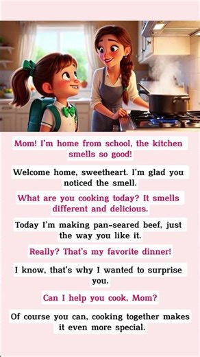 Easy English Conversation for Beginners l Conversation Between Mother and Daughter