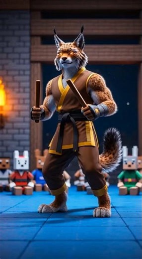 Most Brutal Lynx Fighter in Minecraft #animation #combat