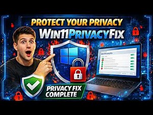 Windows 11 Privacy Fix 🔒 | Block Data Collection & Ads in One Click (Full Setup Guide)