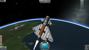 坎巴拉太空计划 跑道滑行起飞的载人运载火箭成功入轨[高清]