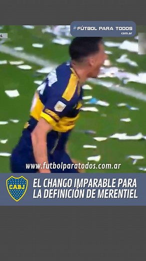 🔵🟡🔥 Tremenda jugada del “Changuito” Zeballos para dejar solo a Merentiel, que define y pone el 2-0 de Boca ante River en La Bombonera. | Fútbol para Todos