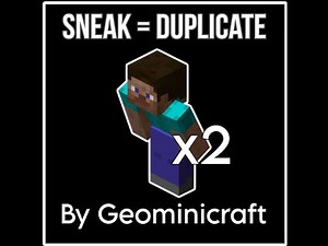 Sneak = Duplicate Minecraft Addon (ACHIVEMENTS) | By Geominecraft