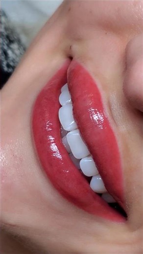 Permanent makeup lips