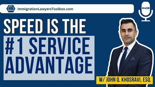 “Break down your system. See where you could input speed in there.”— John Q. Khosravi, Esq. Speed doesn’t mean rushing. It means intention. We mapped every touchpoint in our firm — and optimized each one for responsiveness. Clients notice the difference. 🎥 https://youtu.be/No0kcde8Db8 #LegalOps #FirmEfficiency #ClientExperience #ImmigrationLaw | Immigration Lawyers Toolbox