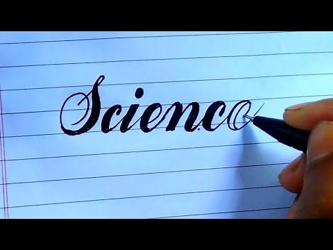Write the word Science in Script writing | Cursive writing | Science | Rua sign writing