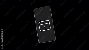 Enhance your digital projects with the Calendar Mobile Icon Animation, a sophisticated and professional digital asset designed to add a dynamic visual element to your applications.