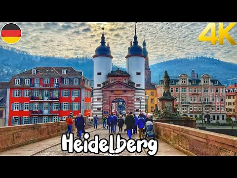 Heidelberg, Germany, Walking tour 4K - One of the Most Beautiful Cities in Germany