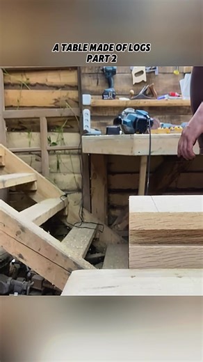 Table Made Of Logs Part 2 #woodworking #woodwork #craft #table #handmadecraft