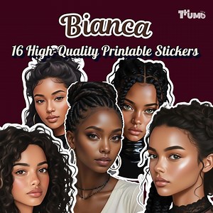 BIANCA - 16 High Quality Digital and Printable Sticker | Aesthetic Clipart for Goodnotes, Cricut, iPad Journal & Planner - Etsy