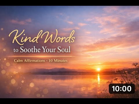 Kind Words to Soothe Your Soul | Calm Affirmations (10 Minutes)