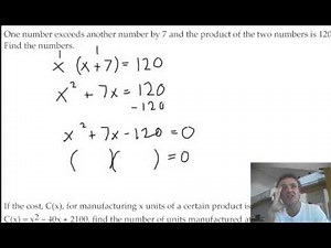 Factoring word problems