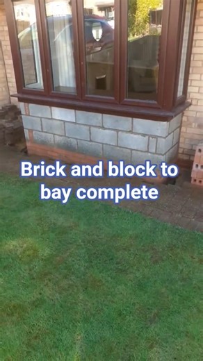 brick and blockwork to bay window. #brickwork #builder #construction #building #youtubeshorts #diy