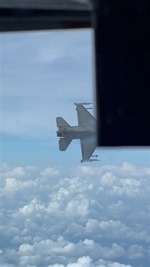 Jacob Wood on Instagram: "F-16 does a "Jet Wash" 😎 Jet wash is when a fighter intercepts an aircraft that isn’t responding to calls to get their attention."