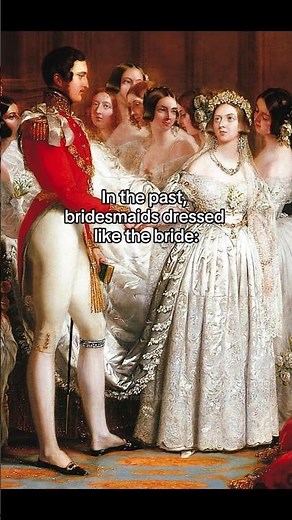 Bridesmaids Who Dressed Like the Bride to Confuse Evil Spirits #bridesmaids #weddingdress #art