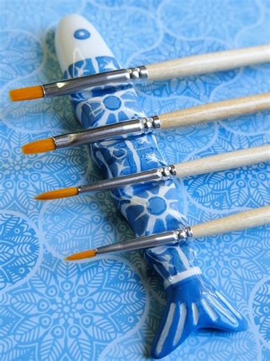 Handmade Mediterranean Fish Brush Holder Tutorial