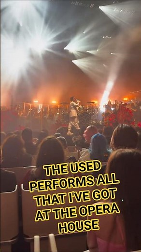 The Used performs 'All That I've Got ' at the Sydney Opera House #emo