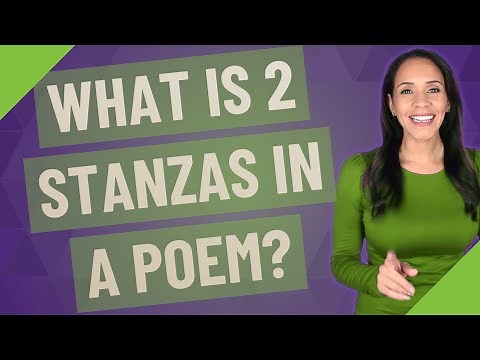 What is 2 stanzas in a poem?