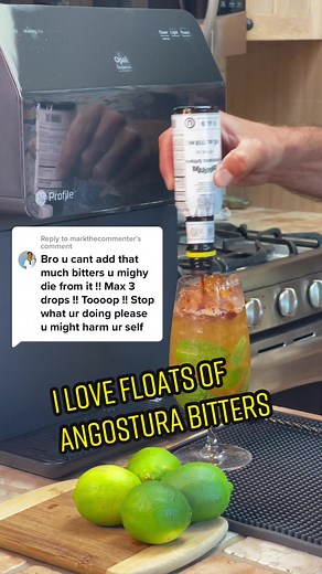 Floats of Angostura Bitters in Cocktails: Adding a Rich Spice Flavor