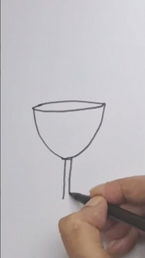 🍷 How to Draw a Wine Glass – Easy Step-by-Step Tutorial! | Quick Art Guide 🎨#drawing #art