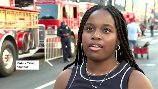 The Los Angeles Fire Department received an award on the Hollywood Walk of Fame thanks to a handwritten letter from 14-year-old student Eniola Taiwo | Reuters