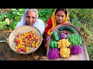 Yellow Gobi, Purple Gobi, Zucchini, Purple Cabbage, Shalgom, Cherry Tomato Capsicum, Beans Sobji