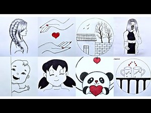 8 Easy & Cute Drawing Tutorials || 8 Drawings || Drawing Ideas || Easy Drawings ||