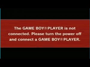 GameCube Game boy player Error screen