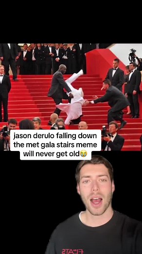The Iconic Jason Derulo Falling Down Met Gala Stairs Meme