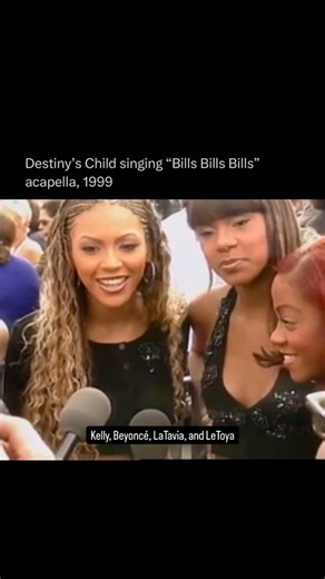 Pop History Book on Instagram: "They do harmonies so effortlessly 🤯🎶 Destiny’s Child singing “Bills Bills Bills” acapella on the red carpet at the 1999 Soul Train Lady of Soul Awards #destinyschild #beyoncé #singing #popculture"
