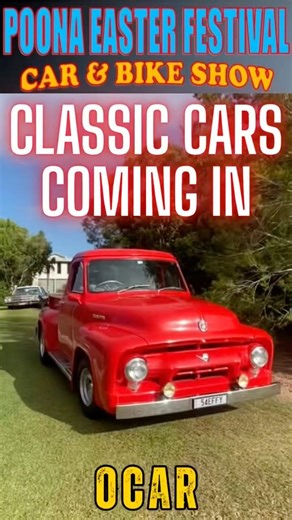 Classic Cars Coming into Poona Easter Festival Car Show #PoonaCarShow #ClassicCars #CarShow #Aussie